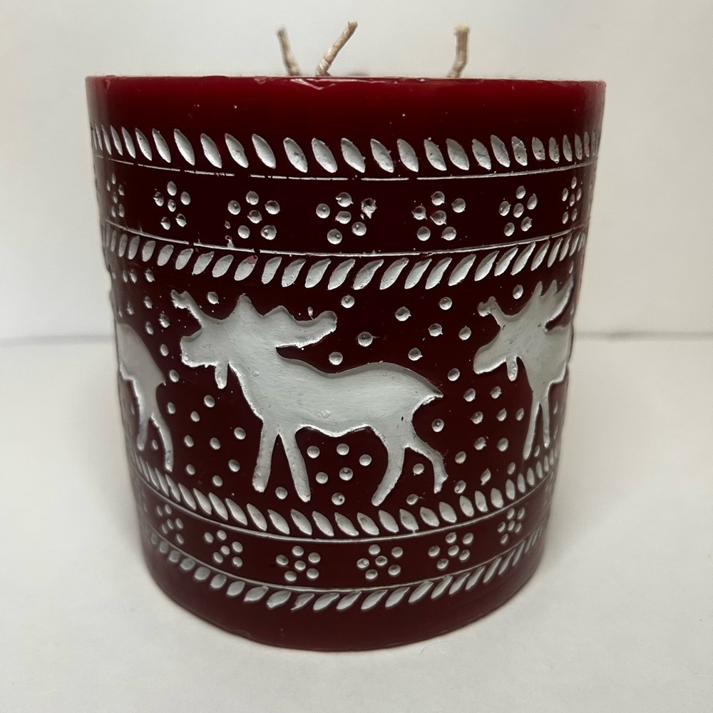 Sur La Table Moose Candle Cabin Lodge Christmas 3 Wick